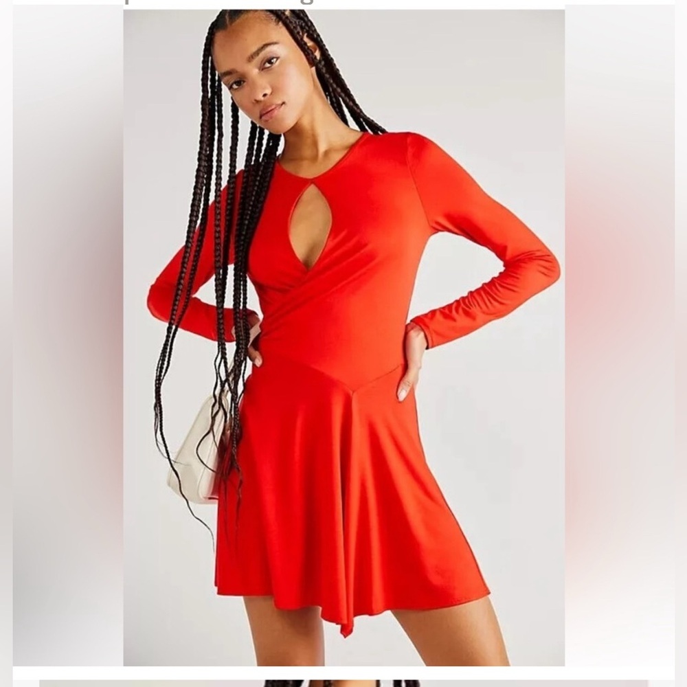 Free People NWT sexy red cut out dress